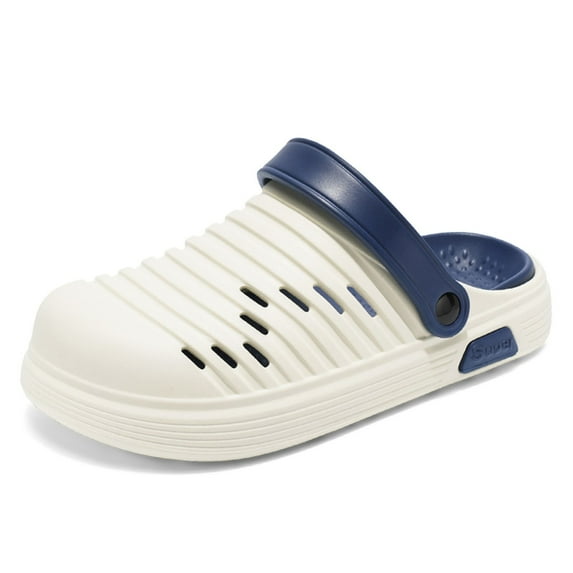 GPOECD Outdoor Mens Slippers and Beach Sandals Men's Clogs with Breathable Holes and Comfortable Design ZZ03_Blue,8
