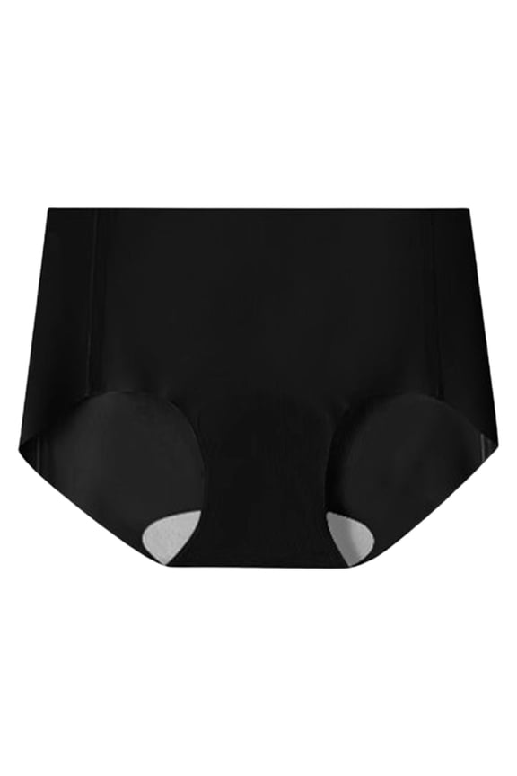 Panties for Women Elongated Crotch Belly Cinching High Waisted Breathable Briefs Women’s Underwear 03_Black,XL