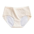 thumbnail image 1 of GPOECD Plus Size Women Mid Waist Underwear Solid Color Panties Full Coverage No Roll Down Comfort Underwear Z7141-Beige,XL, 1 of 4