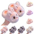 thumbnail image 1 of GPOECD Slippers for Girls Rabbit Cartoon Shape Winter Warm Soft Non Indoor Footwear for Little Kids Cute Slippers Winter Home, 1 of 3
