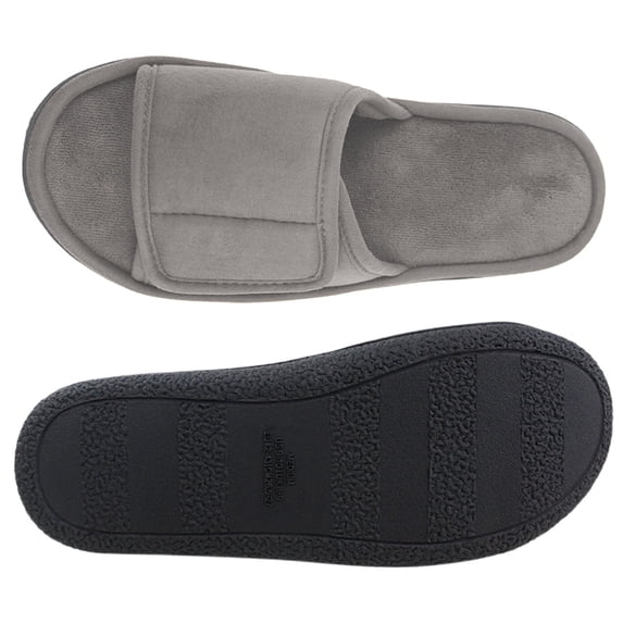 GPOECD Slippers for Men Open Toe Breathable SlipOn Slippers, Machine Washable Soft Sole Quiet for Home Summer Shoes for Men 02_Light Gray,7-8
