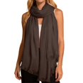 thumbnail image 1 of GPOECD Solid Color Long Scarf for Soft Breathable Versatile Fashion Wrap Shawl Elegant Daily Wear Neck Scarf for Women with Lightweight Z11-Coffee,One Size, 1 of 5
