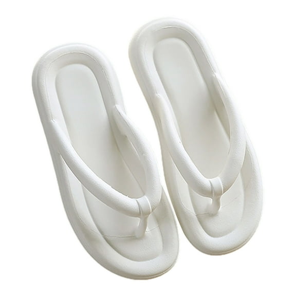 GPOECD Summer Flip Flops for Women withFlat Bottomed Sandals and Slippers for Women for Beach Outdoor Wear and Casual Strolls Open Toe Design for Ladies Z10303-White,6.5