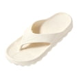 thumbnail image 1 of GPOECD Unisex Flip Flops Summer Beach Sandals with Sole for Outdoor Wear Lightweight Open Toe Casual Footwear Slippers for Men 01_White,6.5, 1 of 5