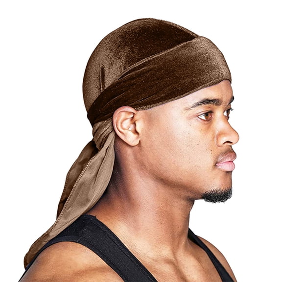 GPOECD Unisex Solid Color Extra Large Head Wrap Scarf Turban Hat for Men Women Fashion Accessory Sports Outdoor Yoga Running Z8151-Coffee,One Size