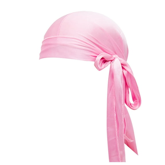 GPOECD Unisex Solid Color Satin Stretchy Head Wrap Turban Hair Cover for Men Women Sports Yoga Workout Fashion Accessory Z8152-Pink,one size