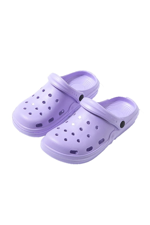Summer Clogs Unisex Summer Fashion Perforated Casual Slides Outdoor Comfortable Lightweight Beach Sandals Shoes Z82-Purple,8.5