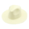 thumbnail image 1 of GPOECD Wide Brim Straw Hat Foldable for Summer Beach and Sun Hats for Women and Men Outdoor Casual Jazz Hat Z1024b-Light Yellow,One Size, 1 of 6