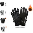 thumbnail image 1 of GPOECD Winter Gloves Windproof Fleece Lined With Zipper Skiing Snowboarding Motorcycle Riding Touchscreen Compatible, 1 of 5