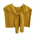 thumbnail image 1 of GPOECD Women Fashion Knitted Shawl Loose Long Sleeve Temperament Cardigan Functional Scarf Womens Shawl with Versatile Front Wrap Z11b-Yellow,One Size, 1 of 2