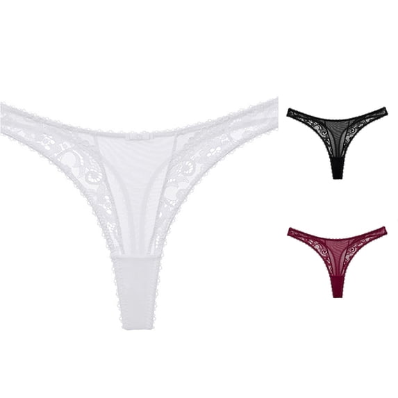 GPOECD Women'S Briefs Lace Trim Soft Stretch Bikini Panties Comfortable Breathable Ladies Underwear All Seasons Panties for Women,White,M