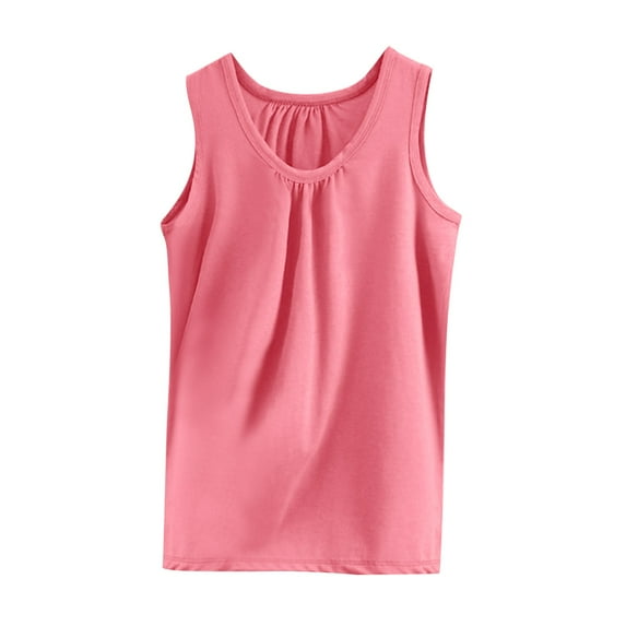GPOECD Women Solid Color Loose Sleeveless Camisole Casual Comfortable Homewear Layering Basic Tank Top Undershirt Z7152-Hot Pink，XXXXXXL