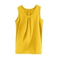 thumbnail image 1 of GPOECD Women Solid Color Loose Sleeveless Camisole Casual Comfortable Homewear Layering Basic Tank Top Undershirt Z7152-Yellow，XXXXL, 1 of 3
