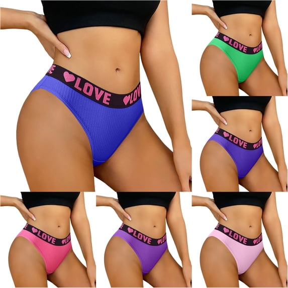 GPOECD Womens Briefs Stylish Breathable Triangle Panties with Wide Waistband for Mature Women Comfort Fit Panties for Women,Blue,L