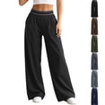 thumbnail image 1 of GPOECD Yoga Pants for Women Effortless Wide Leg Joggers with Slim Fit and Seamless Comfort Versatile Casual Trousers for Yoga and Daily Wear Wide Leg Sweatpants Black,S, 1 of 8