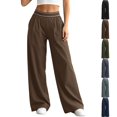 thumbnail image 1 of GPOECD Yoga Pants for Women Effortless Wide Leg Joggers with Slim Fit and Seamless Comfort Versatile Casual Trousers for Yoga and Daily Wear Wide Leg Sweatpants Coffee,M, 1 of 8
