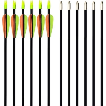 GPP 28" Recurve Bow Fiberglass Archery Target Arrows for Practice Arrow or Youth, Pack of 12