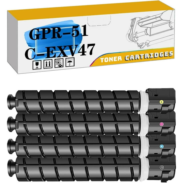 GPR-51 C-EXV47 Toner Cartridges Compatible for Canon C250 C350 C255iF C355iF C350iF C250iF Printers - High Yield 9,500 Pages