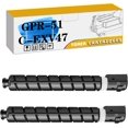 thumbnail image 1 of GPR-51 C-EXV47 Toner Cartridges Compatible for Canon C250 C350 C255iF C355iF C350iF C250iF Printers - High Yield 9,500 Pages, 1 of 7