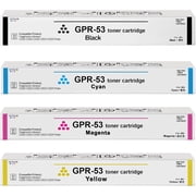 GPR-53 GPR53 Toner Cartridge High Capacity Black Cyan Yellow Magenta Toner Replacement for Canon ImageRunner Advance C3325 C3325i C3330 C3330i C3525 C3525i C3530 C3530i DX C3730i C3730i Printer