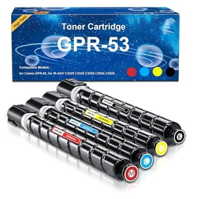 GPR-53 GPR53 Toner Cartridge High Yield Replacement for Canon GPR53 Toner iR-ADV C3325i C3330i C3525i C3530i C3025i C3725i C3730i C3826i C3830i C3835i Printer (Black Cyan Magenta Yellow)