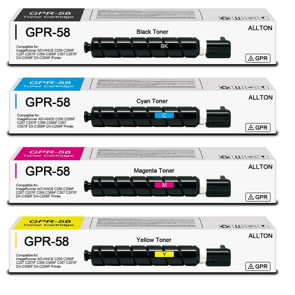 GPR-58 GPR58 Toner Cartridge High Yield Compatible Canon GPR-58 Toner Replacement for Canon ImageRunner Advance C256 C256iF C257 C257iF C356 C356iF C357 C357iF DX-C359IF DX-C259IF Printer(4-Pack)