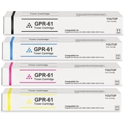 GPR-61 GPR61 Toner Cartridge 3763C003AA 3764C003AA 3765C003AA 3766C003AA Replacement for Canon ImageRunner Advance DX C5840i C5850i C5860i C5870i 4-Pack,Black Cyan Magenta Yellow