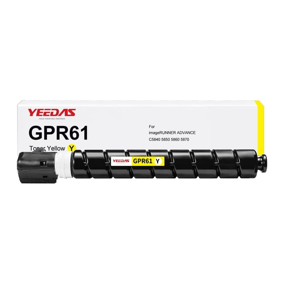 GPR61 GPR-61 Yellow Toner Cartridge Compatible with Canon Imagerunner Advance DX C5840i C5860i C5870i Printer(1 Pack)