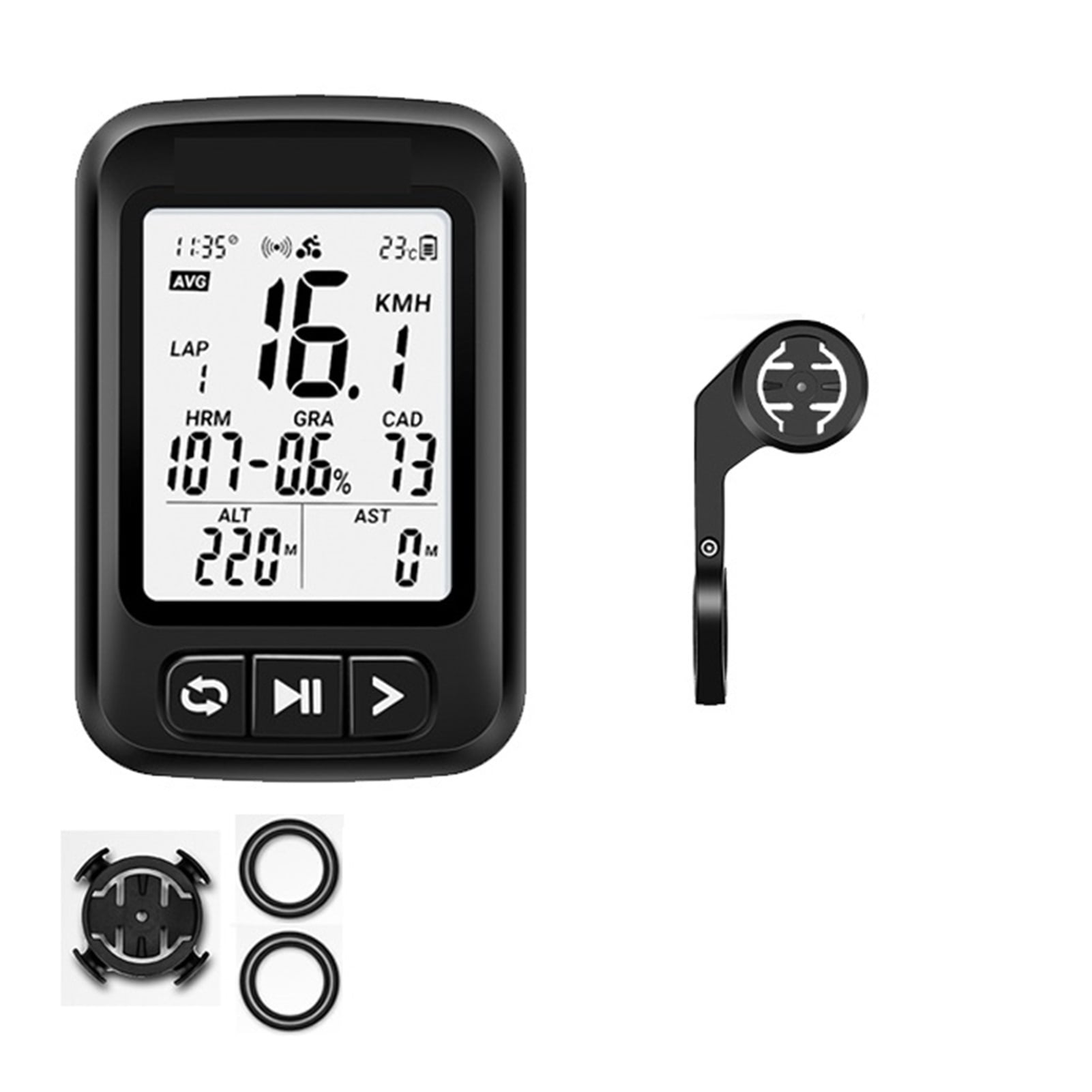 GPS Bike Computer Waterproof Bicycle Speedometer Bluetooth Wireless ...