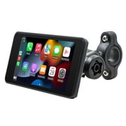 GPS Carplay 5 inch for Motorcycle with Wireless CarPlay & Android Auto, GPS Navigation, Supports Bluetooth, Siri/Google Voice Control, Custom Boot Logo, Bracket