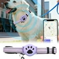 thumbnail image 1 of GPS Cat Collar with Bluetooth Tracker - Breakaway Adjustable for Small Cats for iOS and Android| No Monthly Fee | Waterproof Lightweight Reflective Pet Tracker,A Purple, 1 of 5