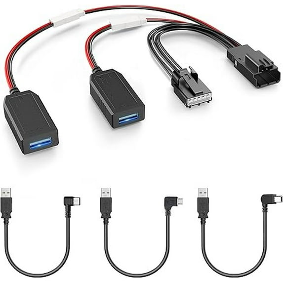 GPS Dash Cam Power Adapter,(5Pin Type F Connector)Mirror Camera Radar Charger Station GPS Dashcam Charger Cable for Select Ford Bronco Sport,Explorer and More with Auto-dimming Rearview Mirror