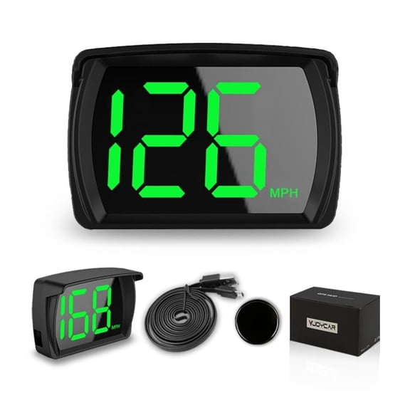 GPS Digital Speedometer HUD for Car Truck SUV, Head Up Display with Large Fonts & Sunshine Hood, High-Rate Real 10Hz Speed Tracking, Plug & Play, 199MPH