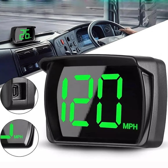 GPS Digital Speedometer MPH Plug & Play Head Up Display with Large LED Font for Cars, Trucks, Motorcycles, SUVs, Boats  USB Powered Universal Vehicle Speed Meter Accessory