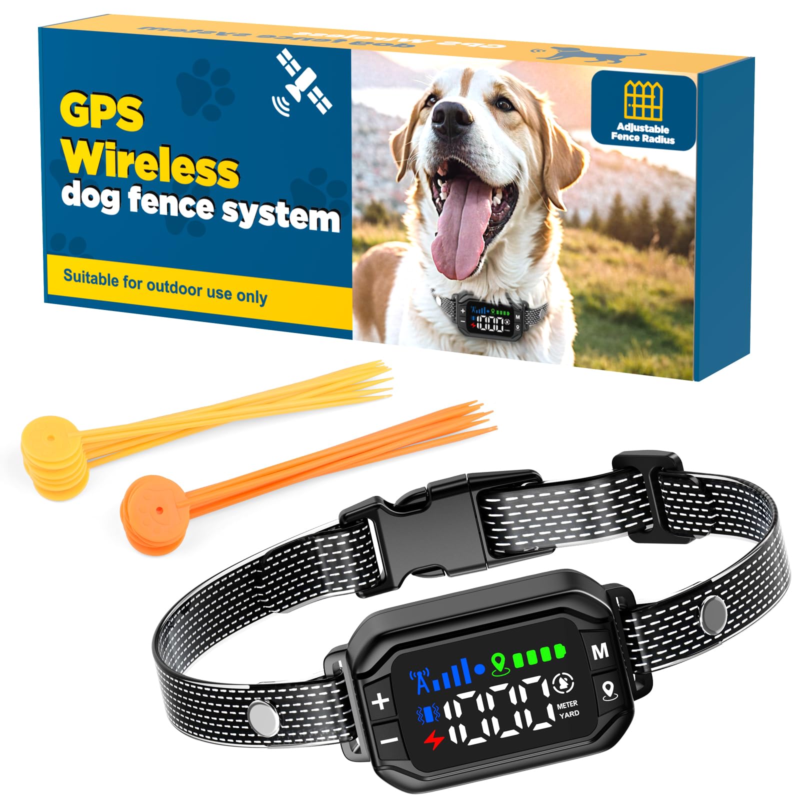 GPS Dog Collar,Dog OIF8 Fence,Electric Fence for Dogs,GPS Dog Fence