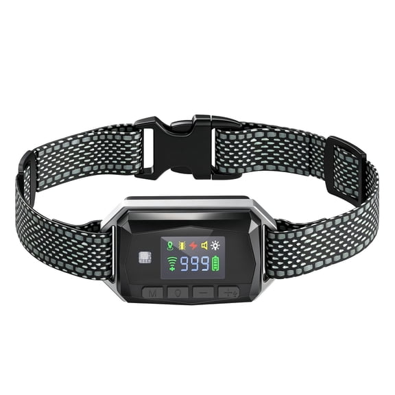GPS Dog Training Collar, IP67 Waterproof E Collar, Rechargeable for Large Dogs - Electric Fence with GPS, Vibration, Static, and Light Correction