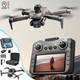thumbnail image 1 of GPS Drone with 4.5 Inch Screen, Folding Body, 360掳intelligent obstacle avoidance, Brushless Motor And Cool LED Lights Drones with Storage Cad, Remote Control Toys Gifts, 1 of 6