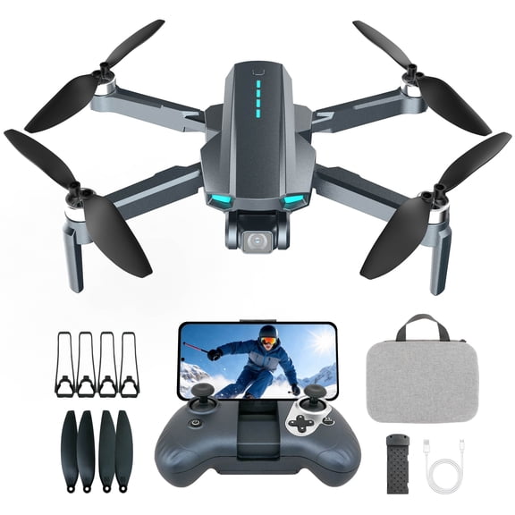 SUNNYBAY Drone with 4K HD Camera, FPV Drone, Optical Flow LED Night-Light, 360Flip, Automated Flight, Smart Selfie Mode