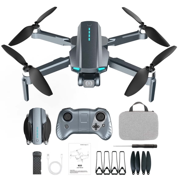 SUNNYBAY Drone with 4K HD Camera, FPV Drone, Optical Flow LED Night-Light, 360°Flip, Automated Flight, Smart Selfie Mode