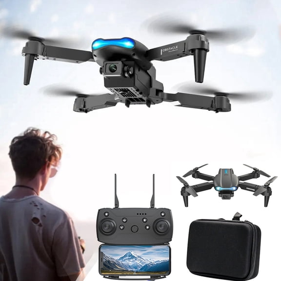 GPS Drone with 4K UHD Camera for Adults Beginner - Drone with 1080P FPV Camera Remote Control Toys Gifts for Boys Girls with Altitude Hold Headless Speed Adjustment, Black, One Size