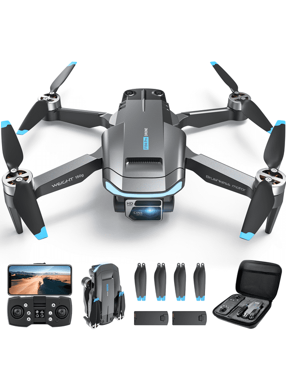 GPS Drone F194 with Camera for Adults 4K , AUOSHI Foldable Drone for Beginners with Auto Return Home, Optical Flow Positioning, Follow Me, Brushless Motor, 2 Batteries