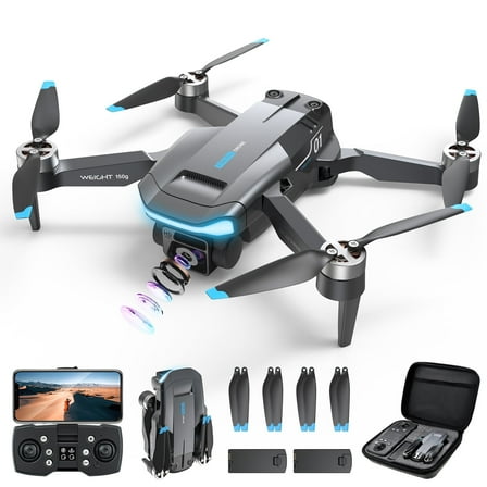 GPS Drone F194 with Camera for Adults 4K , AUOSHI Foldable Drone for Beginners with Auto Return Home, Optical Flow Positioning, Follow Me, Brushless Motor, 2 Batteries