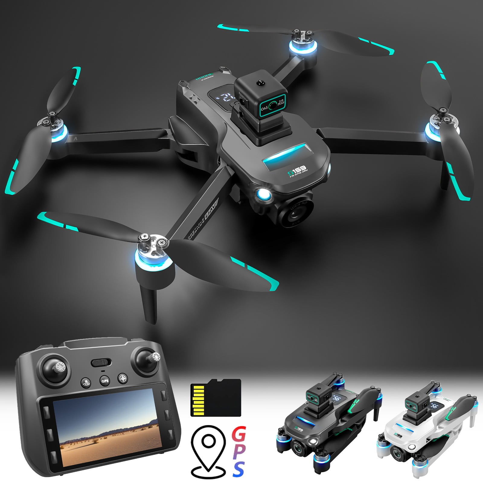 GPS Drone with Screen Remote Control 5G RC Quadcopter with Brushless
