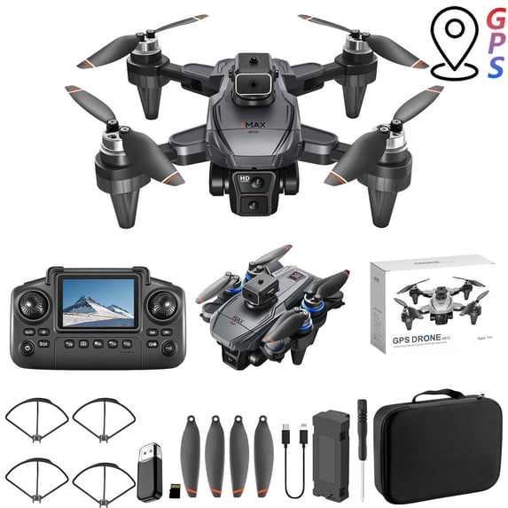 GPS Drone with Camera and Screen Remote Control, Brushless Motor, Obstacle Avoidance, 18 Min Flight Time for Beginners and Adults