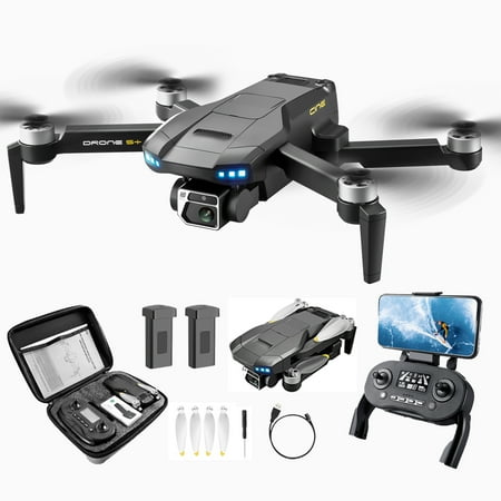 GPS Drones with 4K Camera for Adults and Beginners,50 Minutes Long Flight Time, Foldable 5G Transmission Quadcopter,Brushless Motor,Auto Return Home,Follows me,Include 2 Batteries
