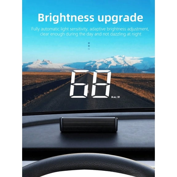 GPS Enabled Car HUD Head Up Display Dual Color White Green LED Compatible With All Vehicles No Battery Required USB Powered Easy Installation