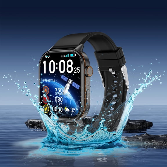 GPS Enabled Slim Sports Smartwatch, Lightweight Fitness Tracker with Accurate Location Tracking, Heart Rate Monitor and Multi-Sport Modes for Running, Cycling and Outdoor Training