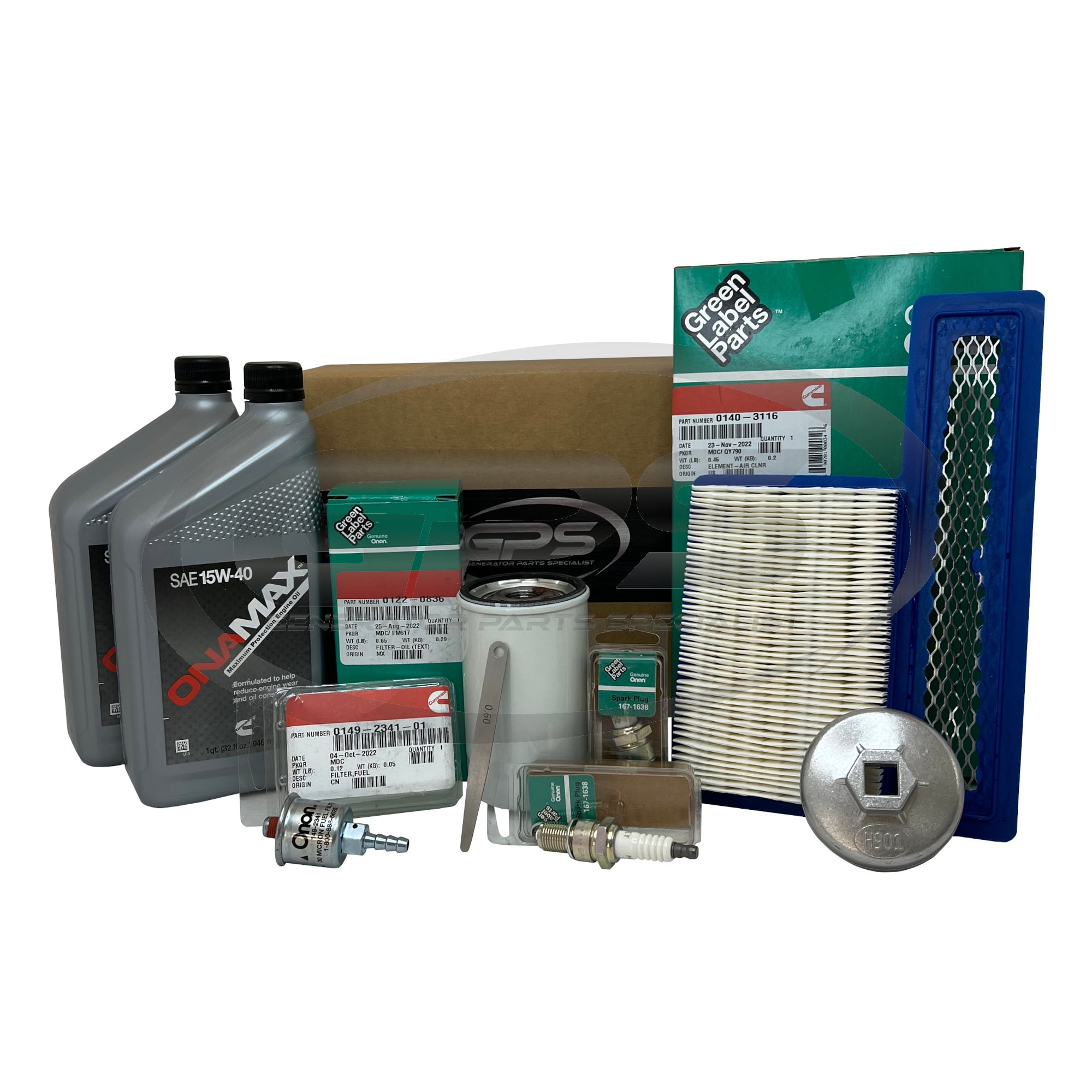GPS GENERATOR PARTS SPECIALIST Tune Up Kit for Cummins Onan RV Generators 5500 and 7000, HGJAB