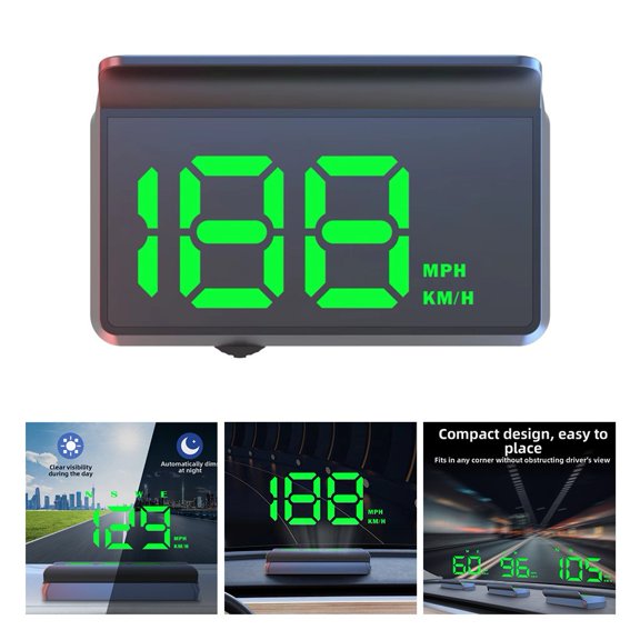 GPS Head Up Display for Car Truck Motorcycle, Digital Speedometer with Overspeed Alarm, Auto Brightness Adjustment, KM/H MPH Switch, 3 Inch HUD Screen, USB Powered, Fitment