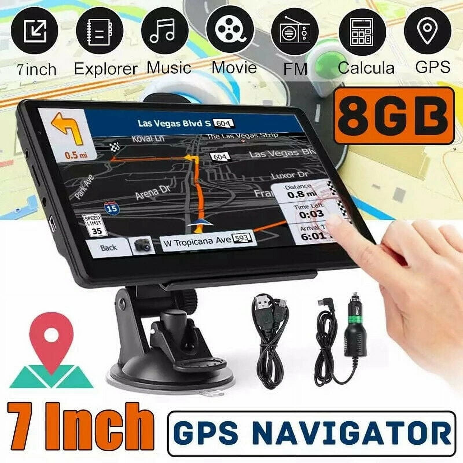 Drive Navigator, 7Inch Touch Screen Car GPS, 256MB8GB, PreInstalled